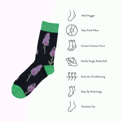 Orchid Bamboo Socks