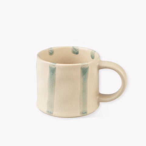 Woolstone Striped Mug – Rosemary Green Stoneware