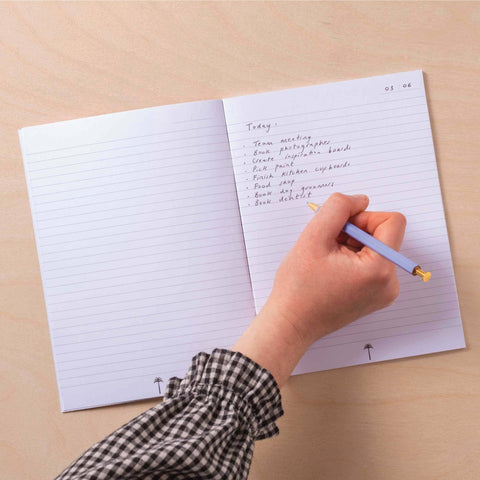 A5 Cobalt Check Notebook - Sprouts of Bristol