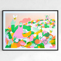 Bee Fields A3 Risograph Print - Sprouts of Bristol