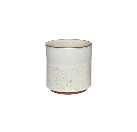 Beja Straight Glazed Ceramic Planter in Off White - Sprouts of Bristol