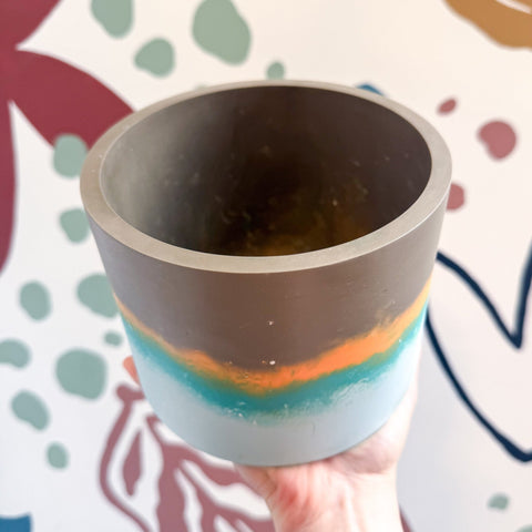 Cocoa Brown Jesmonite Pot [Beneath the Canopy RHS Collab] - Sprouts of Bristol