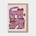 Colour Me Cats Greetings Card by Marcello Velho - Sprouts of Bristol