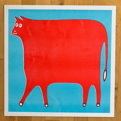 Cow Riso Art Print - Sprouts of Bristol
