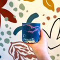 Dark Blue and Strawberry Pink Jesmonite Mini Pot - Sprouts of Bristol