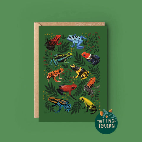 Poison Dart Frog Greetings Card
