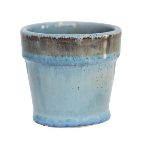 Dulci Aqua Blue Reactive Glaze Mini Planter - Sprouts of Bristol