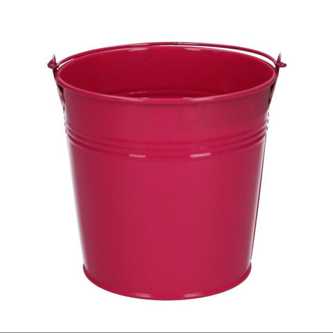 Gloss Fuchsia Pink Zinc Basic Bucket Pot - Sprouts of Bristol