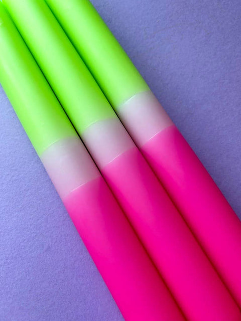 Glow Sticks - Dip Dye Dinner Candle Trio - Sprouts of Bristol