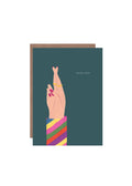 'Good Luck Hand' Greetings Card - Sprouts of Bristol