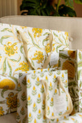Hand Block Printed Gift Bags - Sunshine - Sprouts of Bristol