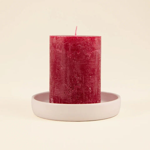 Hawthorn & Berries Fragranced Coloured Pillar - Sprouts of Bristol