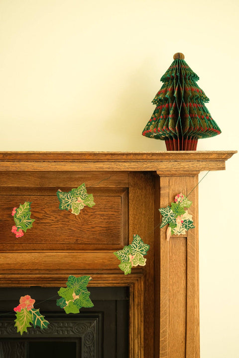 Holly and Ivy Sewn Garland - Sprouts of Bristol