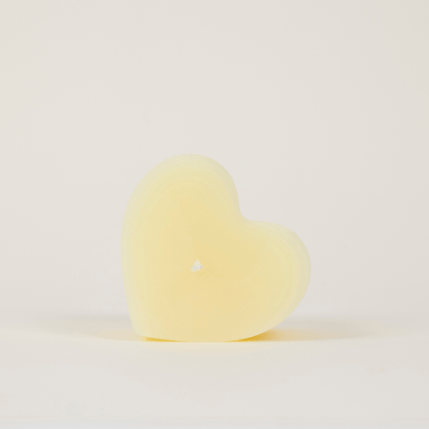 Ivory Mini Heart Candle - Sprouts of Bristol