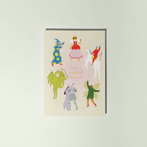 Magical Birthday Card | Fantasy Themed | Folky Kids Card - Sprouts of Bristol