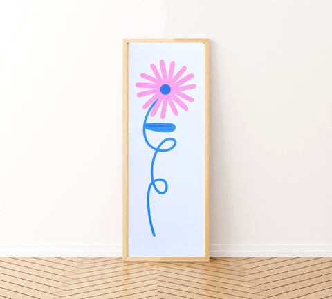 Mini Flower Risograph Print - Sprouts of Bristol
