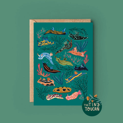 Nudibranch Sea Slug Greetings Card