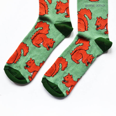 Red Squirrel Bamboo Socks - Sprouts of Bristol
