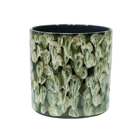 Rio Reactive Glaze Green Spot Planter - Sprouts of Bristol