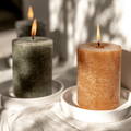 Sandalwood, Scented Coloured Pillar Candle - Sprouts of Bristol