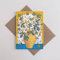 Santorini | Everyday greetings card | Mediterranean, floral - Sprouts of Bristol