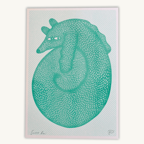Sausage Roll – Risograph Print - Sprouts of Bristol
