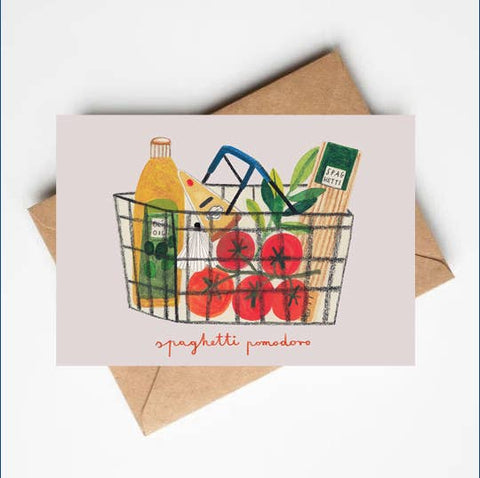 SPAGHETTI POMODORO card - Sprouts of Bristol