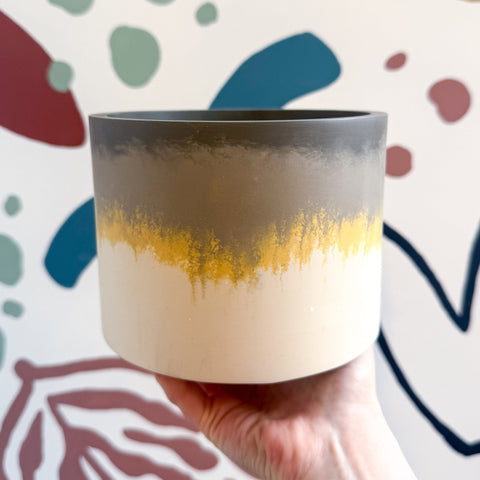 The Yellow - Footed Tortoise Jesmonite Pot [Beneath the Canopy RHS Collab] - Sprouts of Bristol