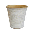 Vallo Reactive Glaze Tapered Planter in Cream - Sprouts of Bristol