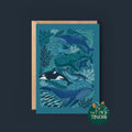 Whales Greetings Card - Sprouts of Bristol