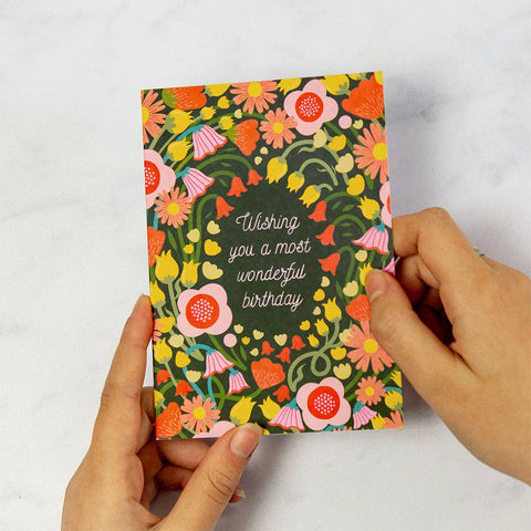 Wonderful Birthday Greetings Card - Sprouts of Bristol