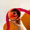 Bright Coral and Green Abstract Jesmonite Candle Basin Holder - Sprouts of Bristol