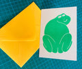 Frog Riso Greetings Card - Sprouts of Bristol
