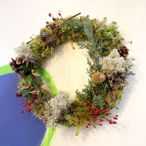 Handmade Fresh Foliage Christmas Wreath - No.7 - Sprouts of Bristol