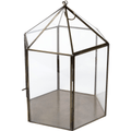 Hexagonal Brass & Glass Terrarium - Sprouts of Bristol