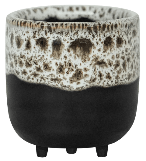 Marble Reactive Glaze Planter with Feet - Sprouts of Bristol