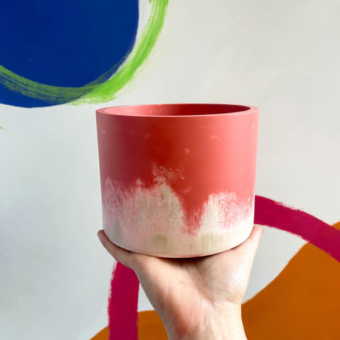 Pink and Putty Jesmonite Pot - Sprouts of Bristol