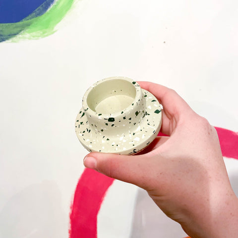 Putty Terrazzo Jesmonite Tea Light Candle Holder - Sprouts of Bristol