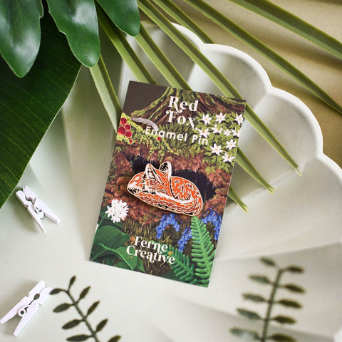 Red Fox Enamel Pin - Sprouts of Bristol