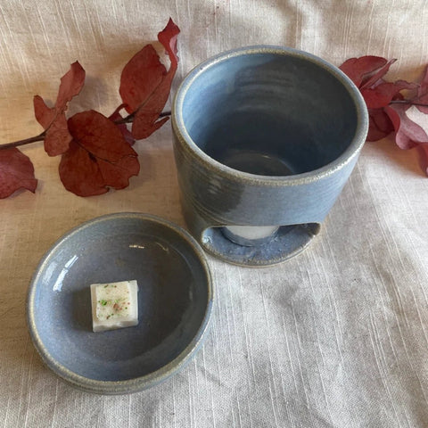 Sky Blue Ceramic Wax Melt Burner - Sprouts of Bristol